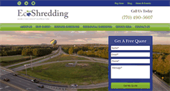 Desktop Screenshot of ecoshredding.com